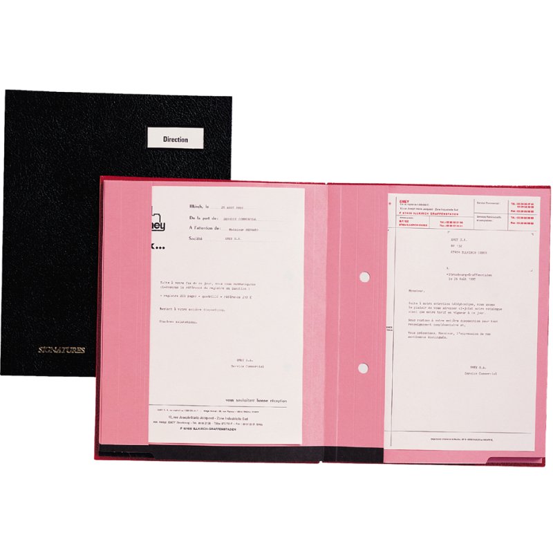 emey signature folder Double-Clip, 20 compartments, black